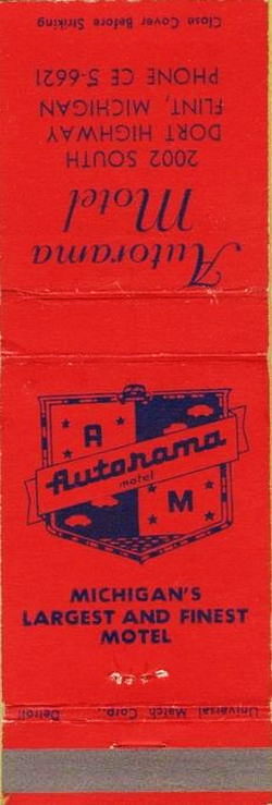 Autorama Motel (Autorama Gold Key Inn, Travel Inn) - Vintage Matchbook (newer photo)